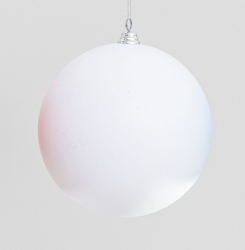 30cm Matt Xmas Ball White from Country Baskets