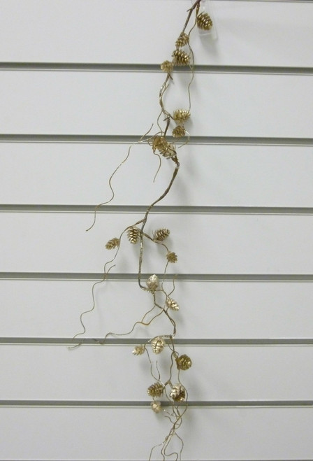 48" Glitter Willow Spray Champagne