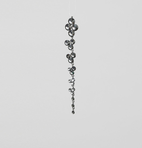 17cm Gem Icicle Decoration Pewter