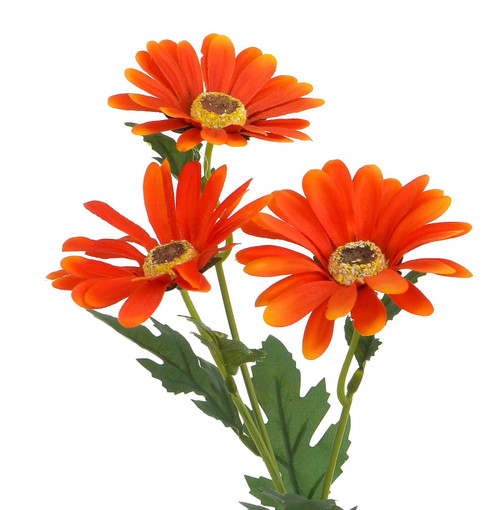 42cm Gerbera Spray x3 Orange