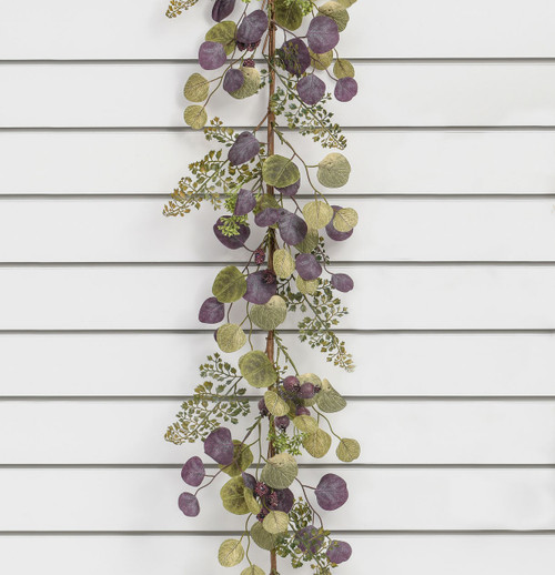 6ft Eucalyptus Garland Green/Burgu from Country Baskets