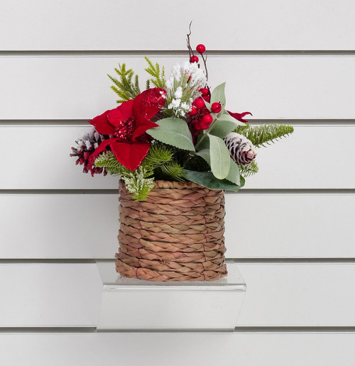 30cm Velvet Point/Cone Basket Orn. from Country Baskets
