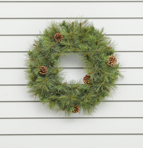 24" Boston Pine Wreath 90tps from Country Baskets