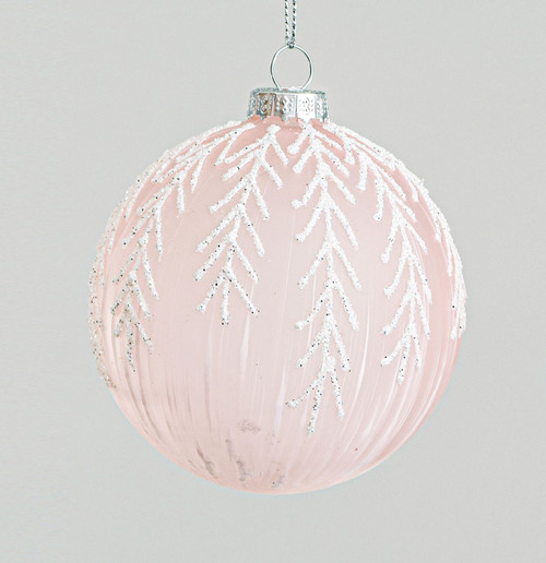 80mm Glitter Pattern Ball Pink from Country Baskets