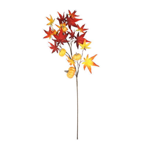 Autumn Stem with Pumpkins - 93cm