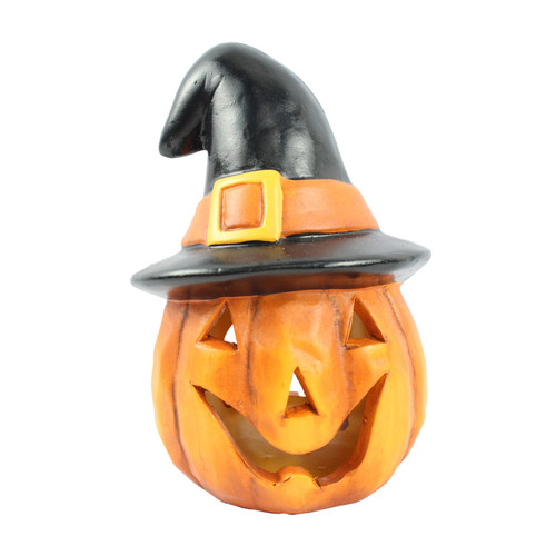 Halloween Pumpkin Candle Holder 12.5x12.5x18.3cm