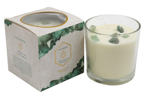 12X12cm Green Fluorite Candle