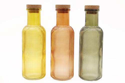1L Citrus Lined Glass Bottle 3 Asst