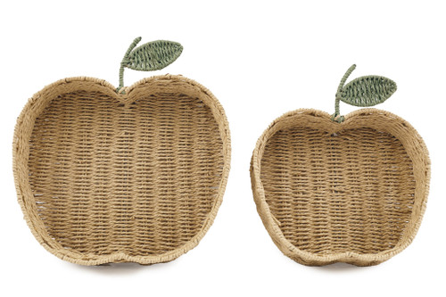 S/2  Apple Shaped Trays