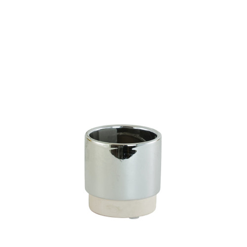 Gloss silver/cream base ceramic 6cm