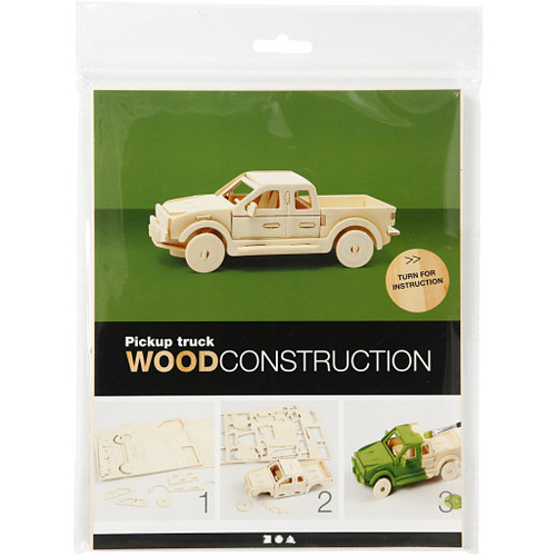 3D Construction figure, Pick-up truck, size 19,5x8x12 cm, 1 pc