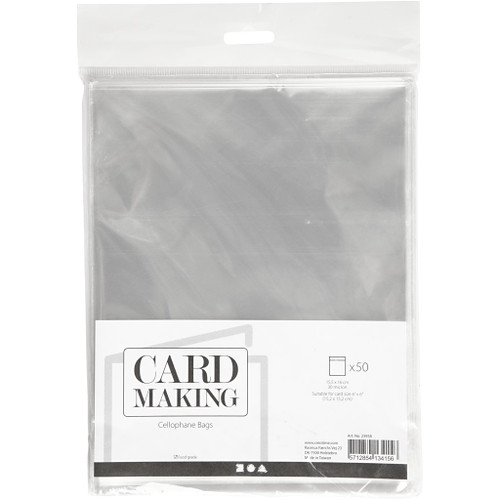 Cellophane Bag, H: 16 cm, W: 16 cm, thickness 30 my, 50 pc 1 pack