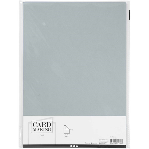 Card, A4, sheet 210x297 mm, 220 g, grey, 10 pc 1 pack