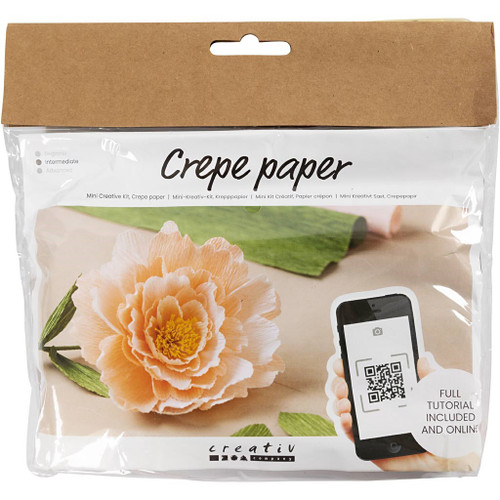 Mini Craft Kit Crepe Paper, Peony, Crêpe ratio: 180%, 105 g, 1 pack
