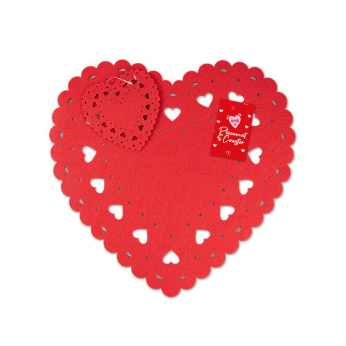 Heart Felt Placemat & Coaster
