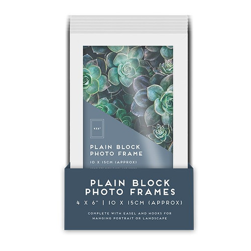 White Block Photo Frame 4 X 6"  