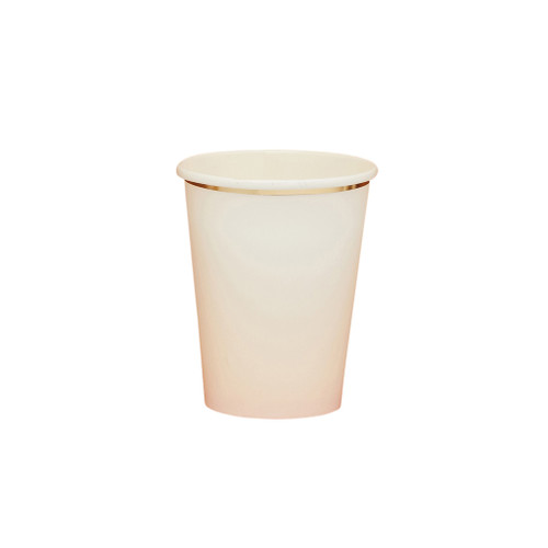 Gold & Peach Ombre Paper Cups - Pack of 8