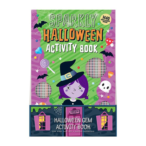 Halloween Childrens Gem Sticker and Colouring Book 