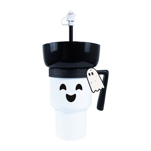 Halloween Spooky Snack Tumbler With Straw Topper 850ml