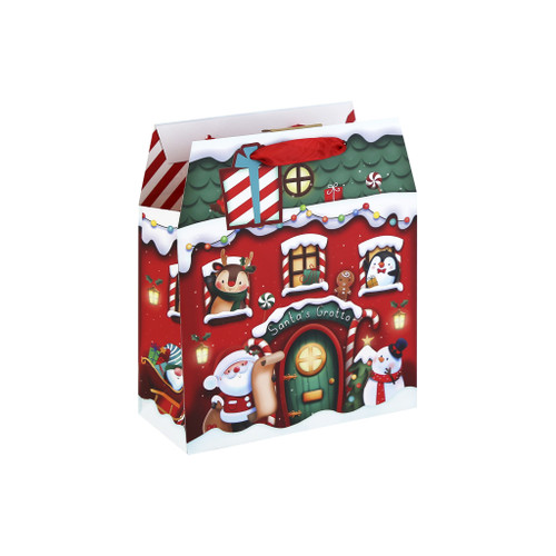 Santa'S Grotto Medium Gift Bag 