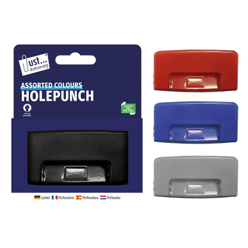 2 Hole Paper Punch Assorted Colours