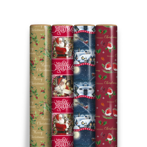 7M Trad Gift Wrap 4 Assorted designs