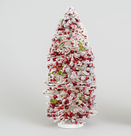 50cm Frosted Tree w/Berries Orn