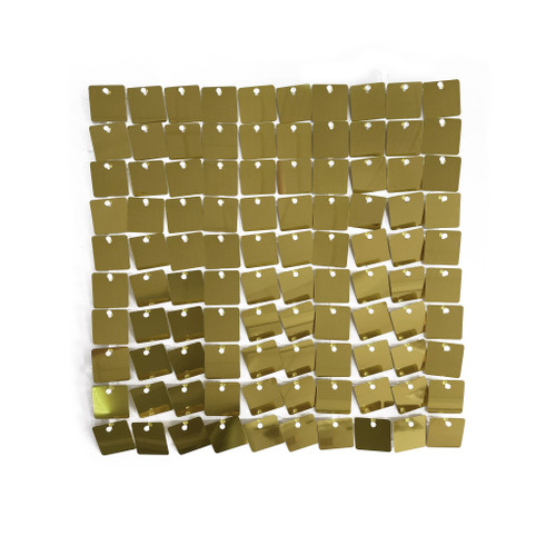 Sequin Wall Panel Square - Light Gold - 30 x 30cm