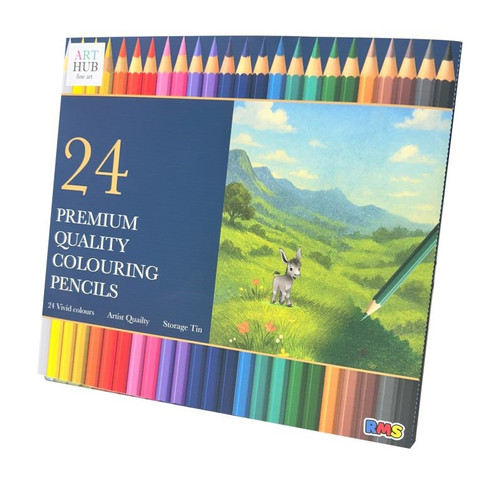 Tin Of 24 Coloured Pencils