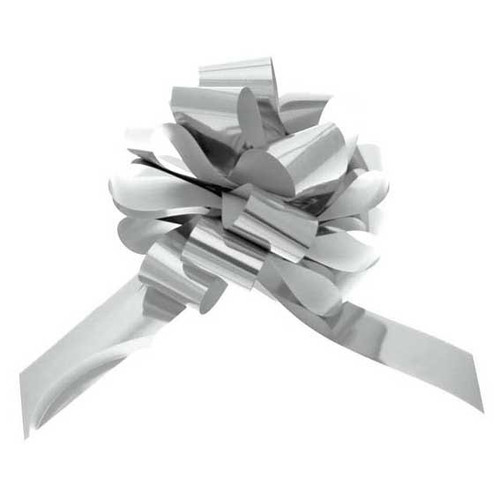 Pull Bow Silver Metallic  Pk20 50Mm