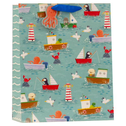 Ahoy There! Blue Large Bag