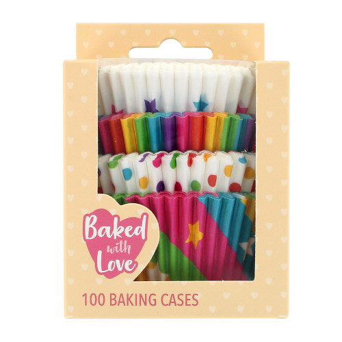 Baked With Love 100 Rainbow Baking Cases