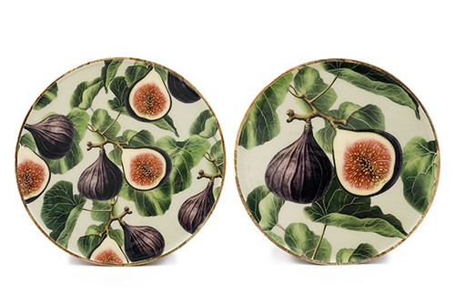 35Cm Fig Enamel Plate 2 Asst