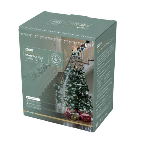 LED String Lights Twinkle Effect  2000 - Cool White - Length 4500cm