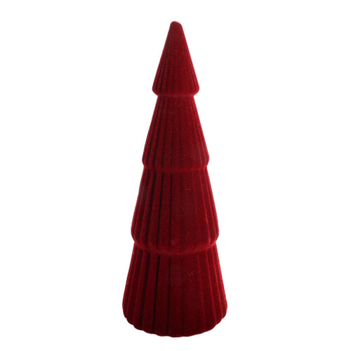 Flocked Tree - Burgundy - H50cm