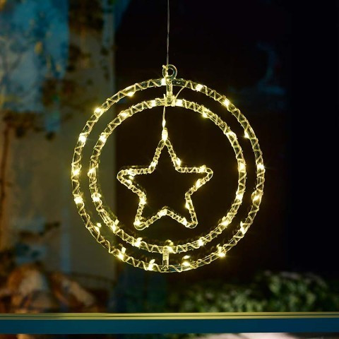 Star Rings! - Warm White, 30cm