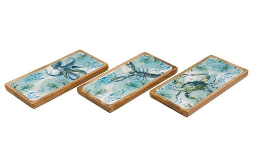 40X19Cm Ocean Enamel Tray