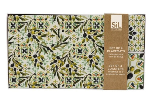 S/4 Oliva Placemats & Coasters