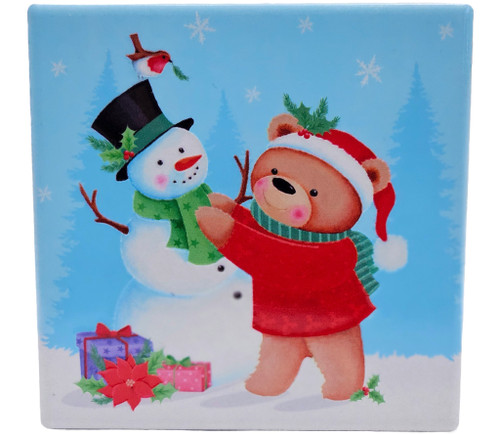 Coaster Snowman & Teddy 