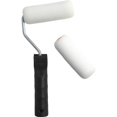 Paint Rollers with handle, W: 10 cm, 1 set