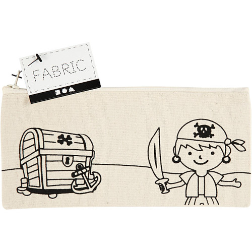 Pencil Case, light natural, pirate, size 21x9 cm, 245 g, 1 pc