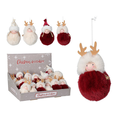 Girl With Antlers Hanging Decoration 4 Assorted 70X70X130mm