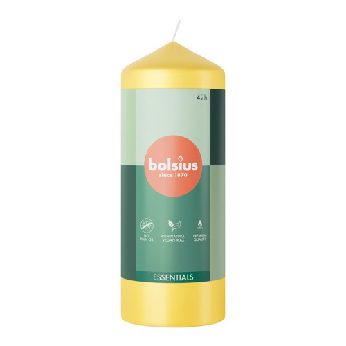 Bolsius Essentials Pillar Candle - 150x58mm - Sunny Yellow