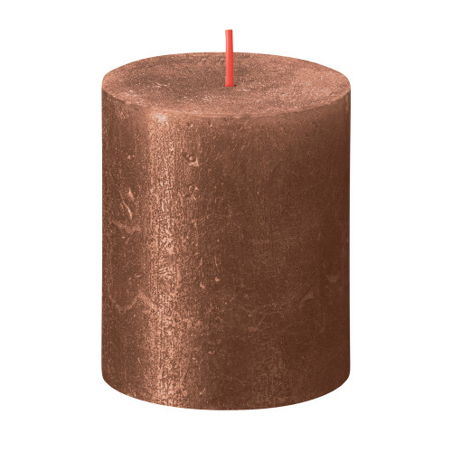 Bolsius Rustic Shimmer Metallic Candle 80 x 68 - Copper