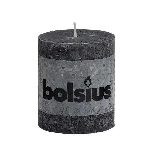 Bolsius Pillar Candle 80 x 68  - Anthracite (BT 30 hours)