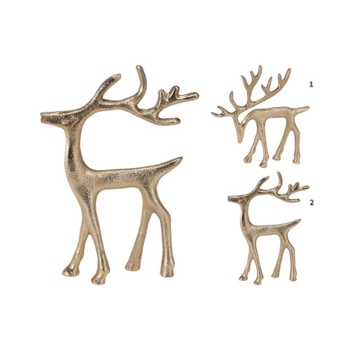 Reindeer Gold 2Ass 15X16Cm