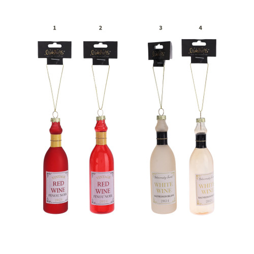 Wine Bottle Traditional Hanger 3 Asst