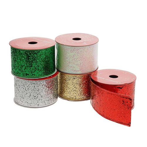 Ribbon Christmas Glitter 5 Ast
