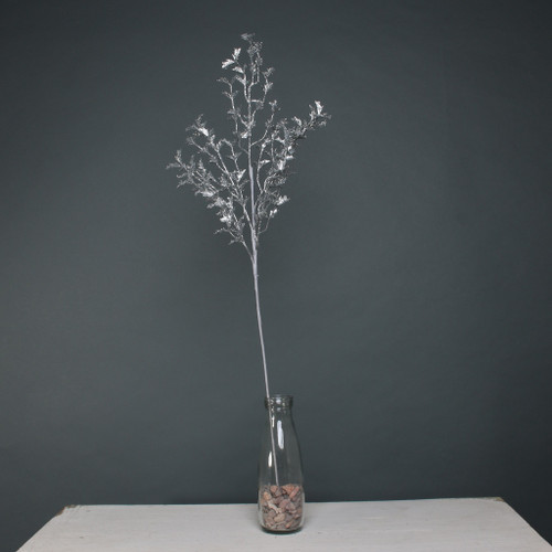 Glitter mini leaf spray Silver 