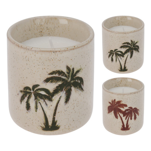 Candle In Porcelein Pot 